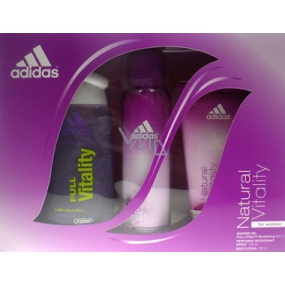 Adidas Natural Vitality 250 ml Duschgel + 150 ml Deospray + 150 ml Körperlotion für Frauen