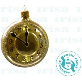 Irisa Gold Glaskolben, Uhr, Set 6,5 cm 2 Stück