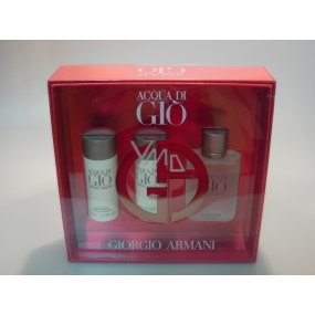 Giorgio Armani Acqua di Gio für Homme Eau de Toilette 50 ml + Duschgel 50 ml + Aftershave 50 ml, Geschenkset