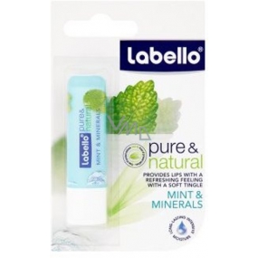 Labello Pure & Natural Mint & Minerals Lippenbalsam mit kühlender Erfrischung 5,5 g