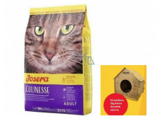 Josera Culinesse Hühnerfleisch + Lachs Komplettfutter für erwachsene Katzen, die drinnen und draußen leben 2 kg + Katzenhaus