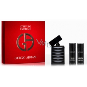 Giorgio Armani Attitude Extreme Eau de Toilette 50 ml + Duschgel 50 ml + Aftershave 50 ml, Geschenkset