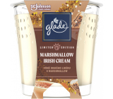 Glade Marshmallow Irish Cream s vůní irského likéru a marshmallow vonná svíčka ve skle, doba hoření až 38 hodin 129 g