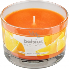 Bolsius Aromatic Juicy Orange - Orangen-Duftkerze in Glas 90 x 65 mm 247 g Brenndauer ca. 30 Stunden
