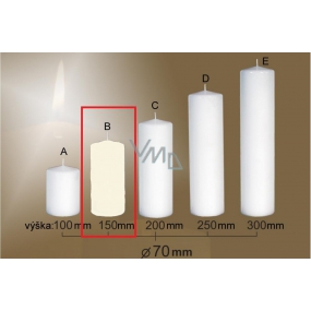 Lima Gastro glatte Kerze Elfenbein Zylinder 70 x 150 mm 1 Stück