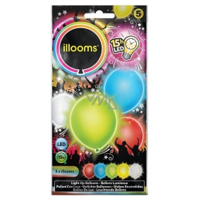 Leuchtende LED Luftballons Farbmischung 4 Stück