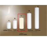Lima Gastro glatte Kerze Elfenbein Zylinder 60 x 150 mm 1 Stück