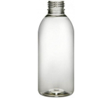 Transparente Flasche, Kunststoff, mit Verschluss, Durchmesser 28 mm, 200 ml