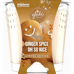 Glade Ginger Spice Oh so schön mit dem Duft von Lebkuchengewürzen und Vanille-Duftkerze in einem Glas, Brenndauer bis zu 32 Stunden 129 g