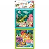 Puzzle Tiere 15 x 15 cm, 16 und 20 Teile, 2 Bilder