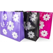 RSW Einkaufstasche mit Aufdruck Blumen pink 43 x 40 x 13 cm