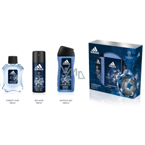 Adidas UEFA Champions League Champions Edition Eau de Toilette für Männer 100 ml + Deodorant Spray 150 ml + Duschgel 250 ml, Geschenkset