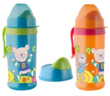 Rotho Babydesign Cool Friends 12+ Monate tropffreie Plastikflasche - Nippel mit Ventil 360 ml
