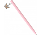 Albi Kugelschreiber mit Fliege rosa 14 cm