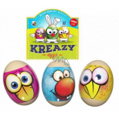 Krea Kreazy Eggs smršťovací fólie na vejce se šílenými motivy 10 kusů + 10 stojánků