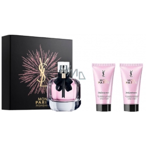 Yves Saint Laurent Mon Paris parfümiertes Wasser für Frauen 50 ml + Körperlotion 50 ml + Duschgel 50 ml, Geschenkset
