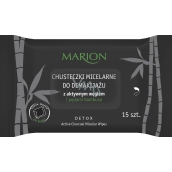 Marion Detox Active Charcoal Mizellen-Nass-Make-up-Tücher 15 Stück