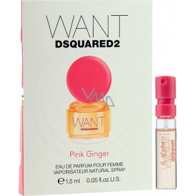 Dsquared2 Willst du rosa Ingwer Eau de Parfum für Frauen 1,5 ml mit Spray, Fläschchen