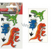 Tätowierte Abziehbilder für Kinder Dinosaurier 10,5 x 6 cm gefärbt