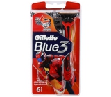 Gillette Blue 3 Special Edition Rasierer rot 3 Klingen für Herren 6 Stück