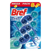 Bref Blue Aktiv Eukalyptus-WC-Block für hygienische Sauberkeit und Frische Ihrer Toilette, Farbe Wasser bis Blauton 3 x 50 g