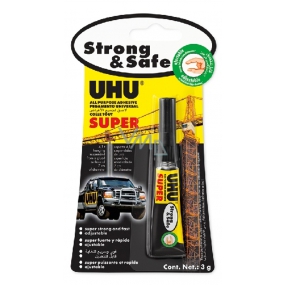 Uhu Alleskleber Super Strong & Safe Universalkleber für schnelle Reparaturen 3 g