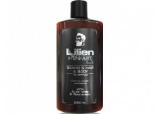 Lilien Men-Art Bart & Haar & Körper Shampoo Schwarzes Shampoo für Bart, Haar und Körper mit Aloe Vera und Panthenol 250 ml