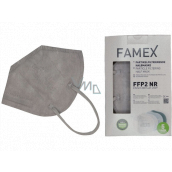 Famex Atemschutzmaske Mundschutz 5-Schicht FFP2 Gesichtsmaske grau 10 Stück