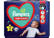 Pampers Night Pants velikost 3, 6 - 11 kg plenkové kalhotky 29 kusů