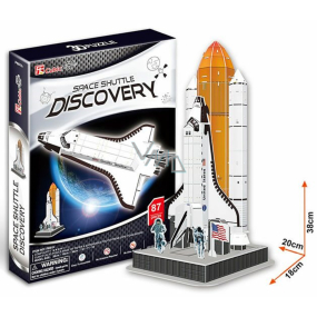 CubicFun Puzzle 3D Raketa Discovery 87 dílků, doporučený věk 9+