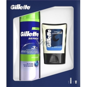 Gillette Series Sensitive 200 ml Rasiergel + 75 ml Aftershave-Balsam, Männerkosmetikset