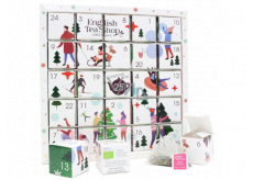 English Tea Shop Bio Adventskalender Puzzle weiß 25 Stück biologisch abbaubare Teepyramiden, 13 Geschmacksrichtungen, 48 g, Geschenkset