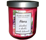 Heart & Home Svěží grep a černý rybíz sójová vonná svíčka se jménem Alena 110 g