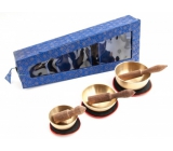 Tibetische Schüssel 3 Stück in einer blauen Geschenkbox