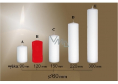 Lima Kerze glatter roter Zylinder 60 x 120 mm 1 Stück