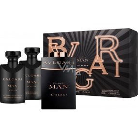 Bvlgari Man In Schwarz Eau de Parfum 60 ml + After Shave Balsam 40 ml + Shampoo und Duschgel 40 ml