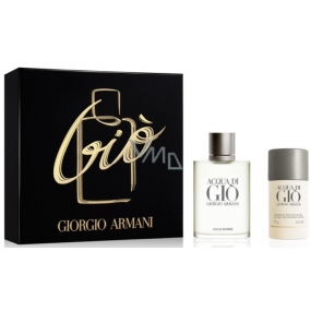 Giorgio Armani Acqua di Gio für Homme Eau de Toilette für Männer 100 ml + Deo-Stick 75 g, Geschenkset