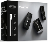 Str8 Faith Aftershave für Männer 50 ml + Deodorant Spray 150 ml + Duschgel 250 ml, Kosmetikset