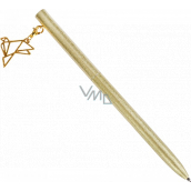 Albi Gold Kugelschreiber mit einem Vogel 14 cm