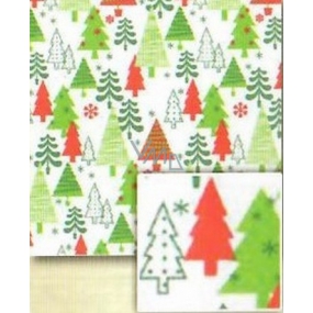Nekupto Geschenkpapier 70 x 500 cm Weihnachten Weiße, grüne und rote Bäume