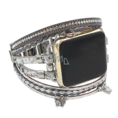 Apple Watch Armband Handmade Silber, Größe 42/44/45 mm