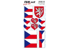 Arch Fan Set Tschechische Republik Aufkleber und Tattoos 8 x 15 cm 1 Stück