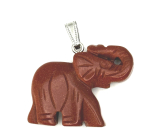 Slon přívěsek - Goldstone zlatý 3,2x4 cm ochrana-odvaha-harmonie-síla-bohatsví
