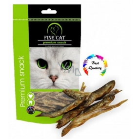 Fine Cat Premium Snack getrockneter Fisch - leckere natürliche Leckereien für Katzen aller Rassen 35 g