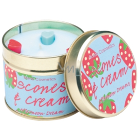 Bomb Cosmetics Cream Muffin Duftende natürliche, handgemachte Kerze in einer Blechdose brennt bis zu 35 Stunden