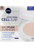 Nivea Hyaluron Cellular Filler 3in1 Pflege-Make-up Creme Make-up in einem Schwamm 03 Dunkler Farbton 15 g