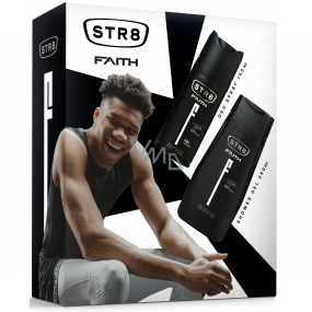 Str8 Faith Deodorant Spray für Männer 150 ml + Duschgel 250 ml, Kosmetikset