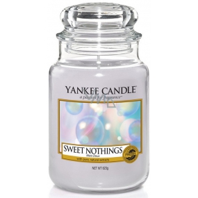 Yankee Candle Sweet Nothings - Süße Kerze ohne Duft Klassisches großes Glas 623 g
