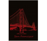Ditipo Notebook City Gold Kollektion A4 gefüttert San Francisco 21 x 29,5 cm 3421002