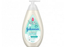 Johnson & Johnson Baby Cottontouch 2v1 pěna do koupele a mycí gel pro děti 500 ml